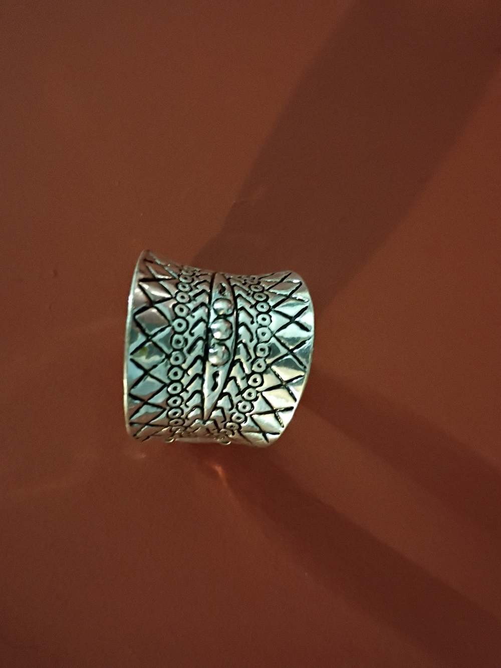 paparazzi Silver-Tone Engraved Wide Band Ring